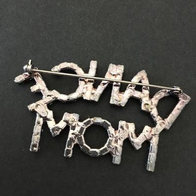 Vintage dance, mom, rhinestone, brooch, large