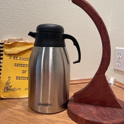 Recipe card holder with bowl, carafe and banana holder