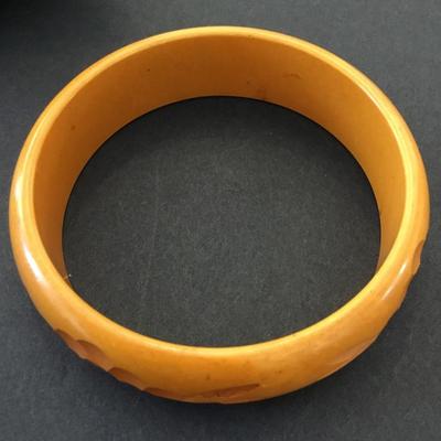 Vintage Lucite type bangle bracelets