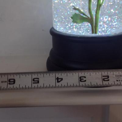 Battery Operated Acrylic Light-up Glitter Globe- Approx 10 1/4" Tall