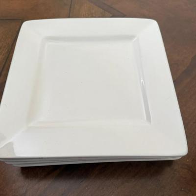 Sale Photo Thumbnail #97: Gallery tabletops White Appetizer Plates, set of 4. 8x8"