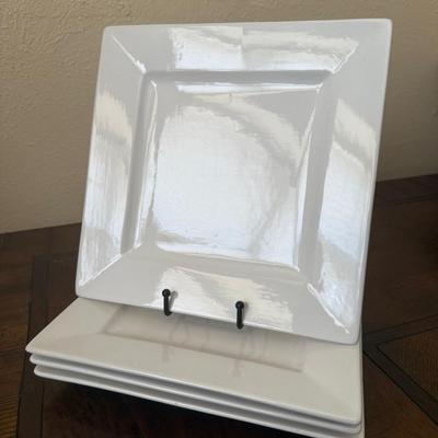 Sale Photo Thumbnail #98: Gallery tabletops White Appetizer Plates, set of 4. 8x8"