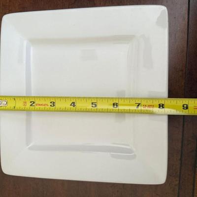 Sale Photo Thumbnail #100: Gallery tabletops White Appetizer Plates, set of 4. 8x8"