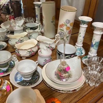 Sale Photo Thumbnail #299: China Cabinet and Glassware 
Cup & Saucers vases, wine glasses and more.