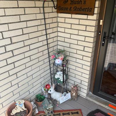 Sale Photo Thumbnail #302: Flower pots, yard art, shepherds hook