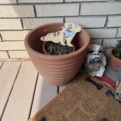 Sale Photo Thumbnail #303: Flower pots, yard art, shepherds hook
