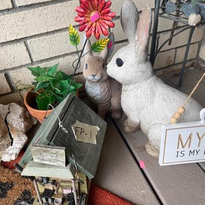 Sale Photo Thumbnail #304: Flower pots, yard art, shepherds hook