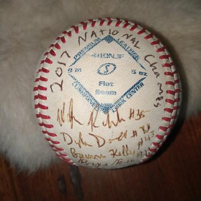 Autographed baseball, pic and misc.