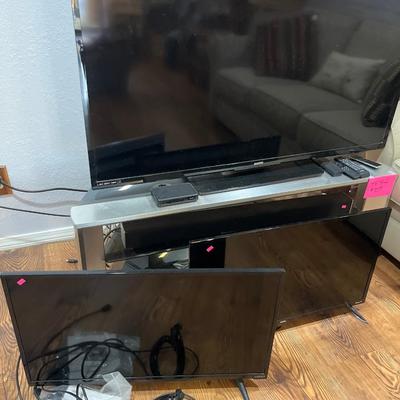 Sale Photo Thumbnail #334: Three TVs, Sound Bar and TV Stand