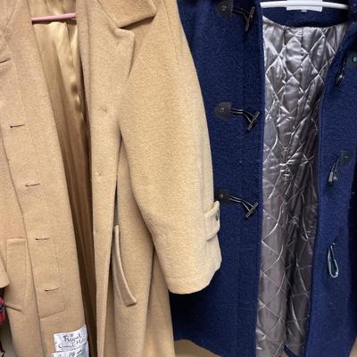 Long Camel hair coat and CK pea coat