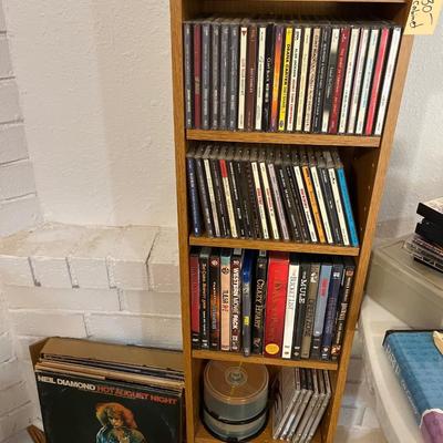 Sale Photo Thumbnail #361: Dvds, Cassettes, Dvds, cabinet and more.

Holders for CDs not included.