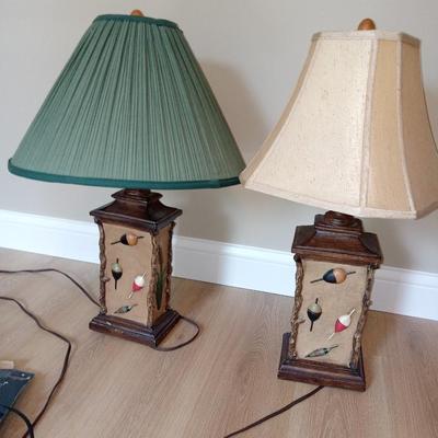 2 fishing theme lamps