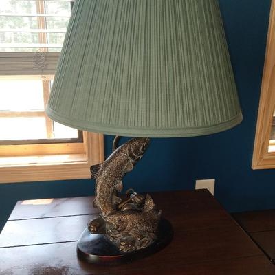 Brass Trout lamp