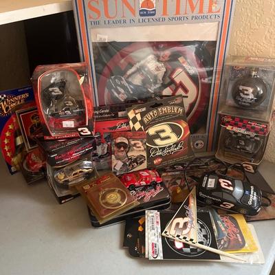 Sale Photo Thumbnail #424: Dale Earnhardt stuff
Shelf, trash cans and table not for sale