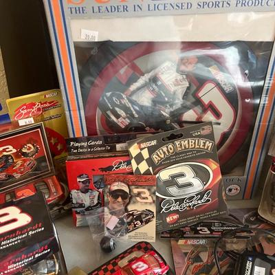 Sale Photo Thumbnail #426: Dale Earnhardt stuff
Shelf, trash cans and table not for sale