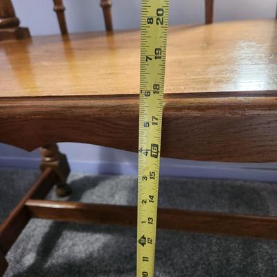 Oak Telephone Entry Way Arm Chair Bench 36x15x31