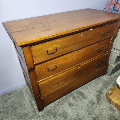 Solid Wood 3 Drawer Chest Dresser 42x20x32