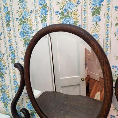 5 drawer Chest Dresser with Beveled Mirror 33x19x48 + 25" Mirror