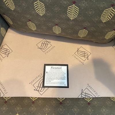 Pair of Flexsteel Upholstered Wood Frame Accent Chairs