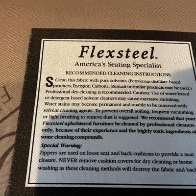 Pair of Flexsteel Upholstered Wood Frame Accent Chairs