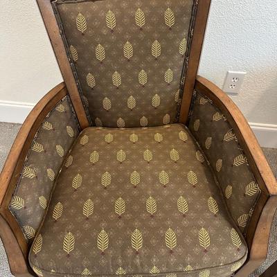 Pair of Flexsteel Upholstered Wood Frame Accent Chairs