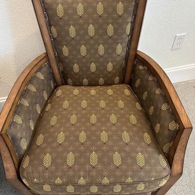Pair of Flexsteel Upholstered Wood Frame Accent Chairs