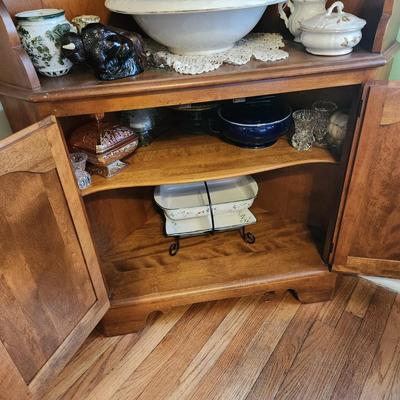 Solid Wood Corner Cabinet Hutch 38x17x74