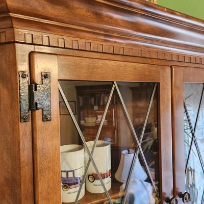 Solid Wood Corner Cabinet Hutch 38x17x74