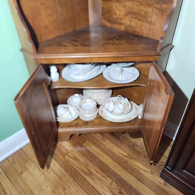 Solid Wood Corner Cabinet Hutch 38x17x74