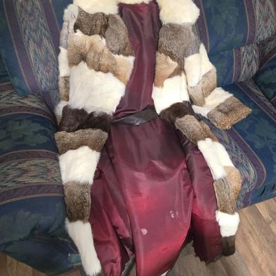 Rabbit fur coat