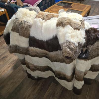 Rabbit fur coat