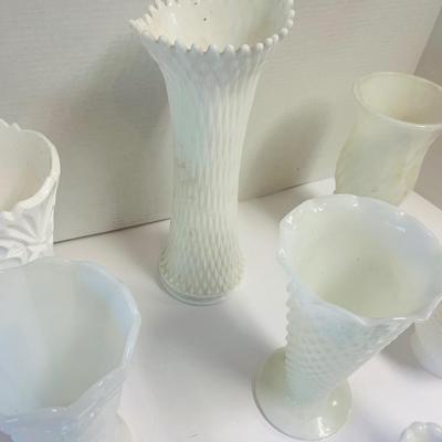 Vintage Milk Glass Vases