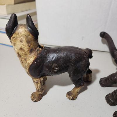 Cast Iron Boston Terrier 5" & Cast Iron Beetle Boot Jack