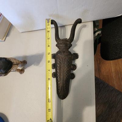 Cast Iron Boston Terrier 5" & Cast Iron Beetle Boot Jack