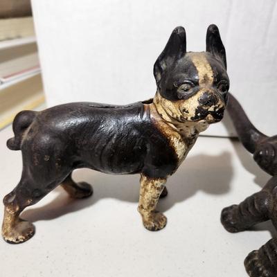 Cast Iron Boston Terrier 5" & Cast Iron Beetle Boot Jack