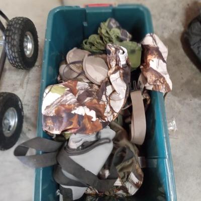 2 totes of Hunting clothes