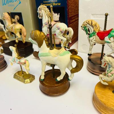 Vintage Musical Carousel Horses