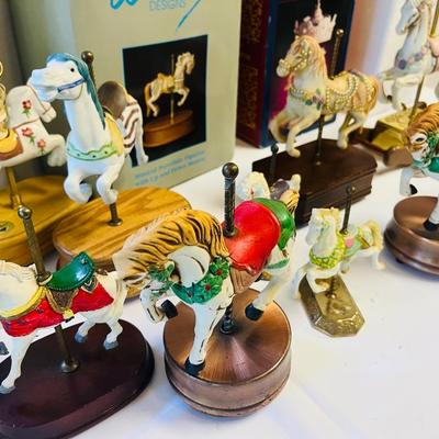 Vintage Musical Carousel Horses
