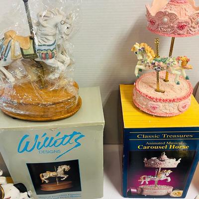 Vintage Musical Carousel Horses