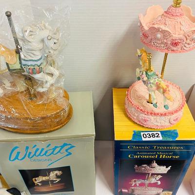 Vintage Musical Carousel Horses