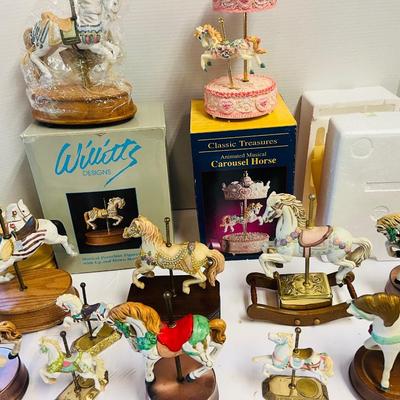 Vintage Musical Carousel Horses