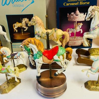 Vintage Musical Carousel Horses