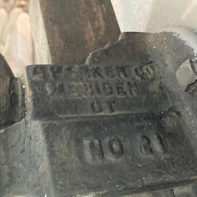 LOT 80: Three Metal Vises - Anvil Style Included