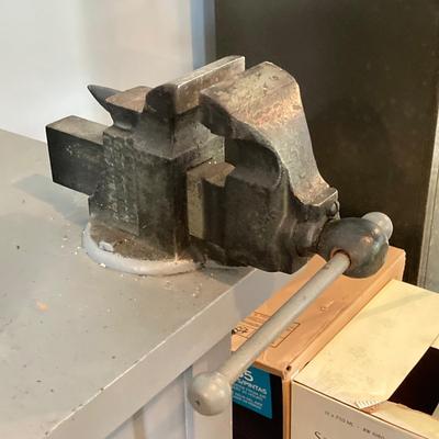 LOT 80: Three Metal Vises - Anvil Style Included