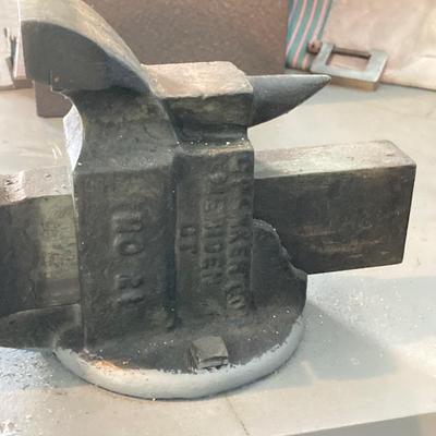 LOT 80: Three Metal Vises - Anvil Style Included