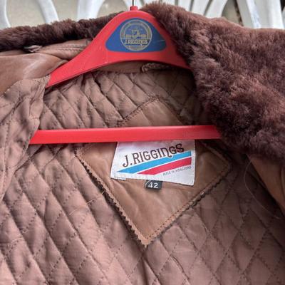 LOT 86: Vintage J. Riggings Leather Jacket Sz 42
