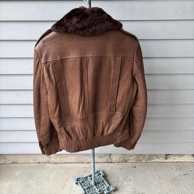 LOT 86: Vintage J. Riggings Leather Jacket Sz 42