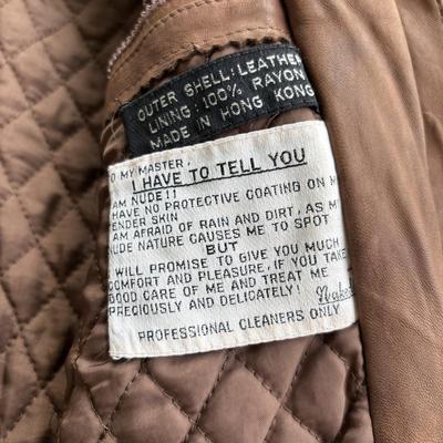 LOT 86: Vintage J. Riggings Leather Jacket Sz 42