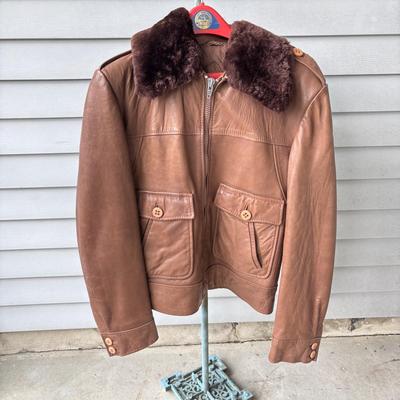 LOT 86: Vintage J. Riggings Leather Jacket Sz 42