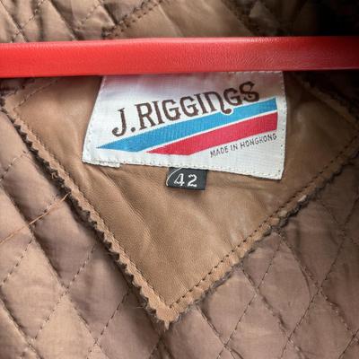 LOT 86: Vintage J. Riggings Leather Jacket Sz 42